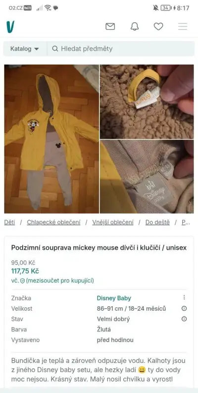 Mickey souprava unisex dívčí/klučičí 68cm