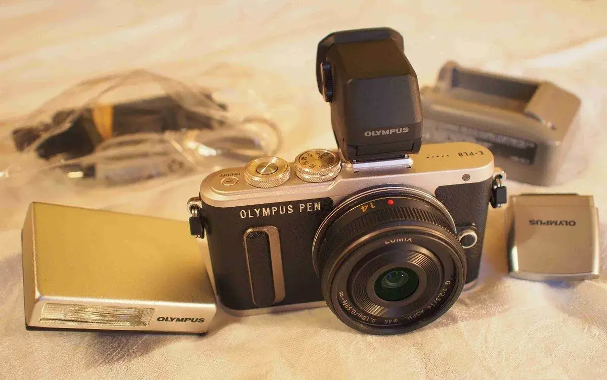 Olympus PEN E-PL8 + Panasonic 14mm F2.5 + VF-4 -