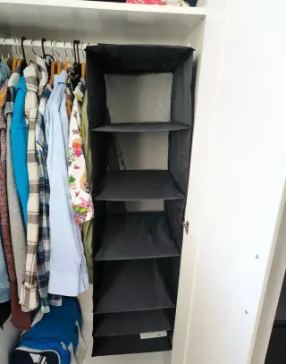IKEA SKUBB závěsný organizér, 6 přihrádek, černý