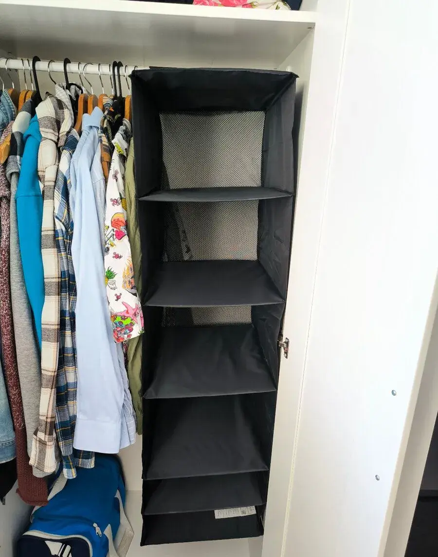 IKEA SKUBB závěsný organizér, 6 přihrádek, černý