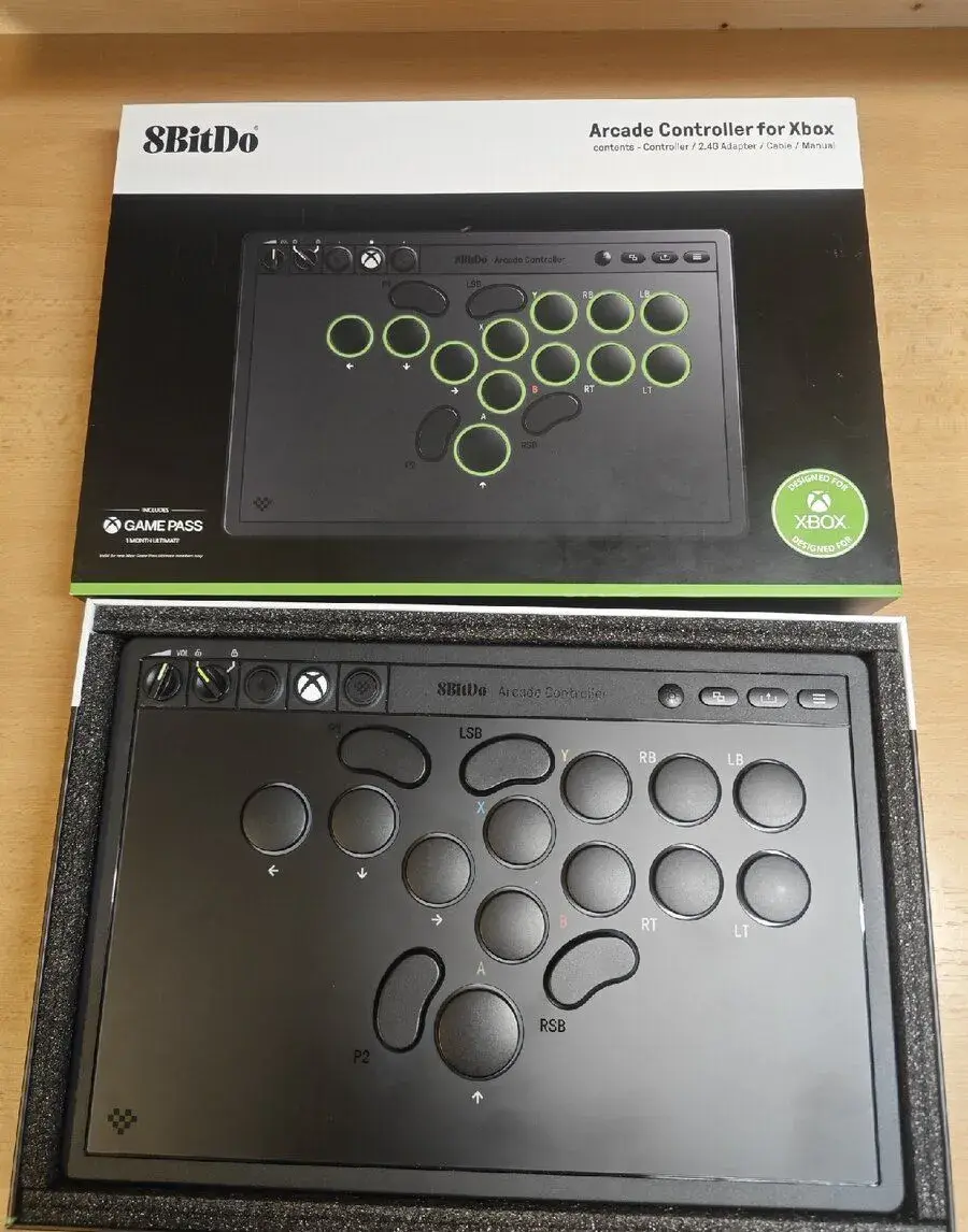 8BitDo Arcade Controller, leverless, hitbox, fightstick