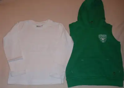 NOVÝ SET-vesta a tričko dl. rukáv vel. 110