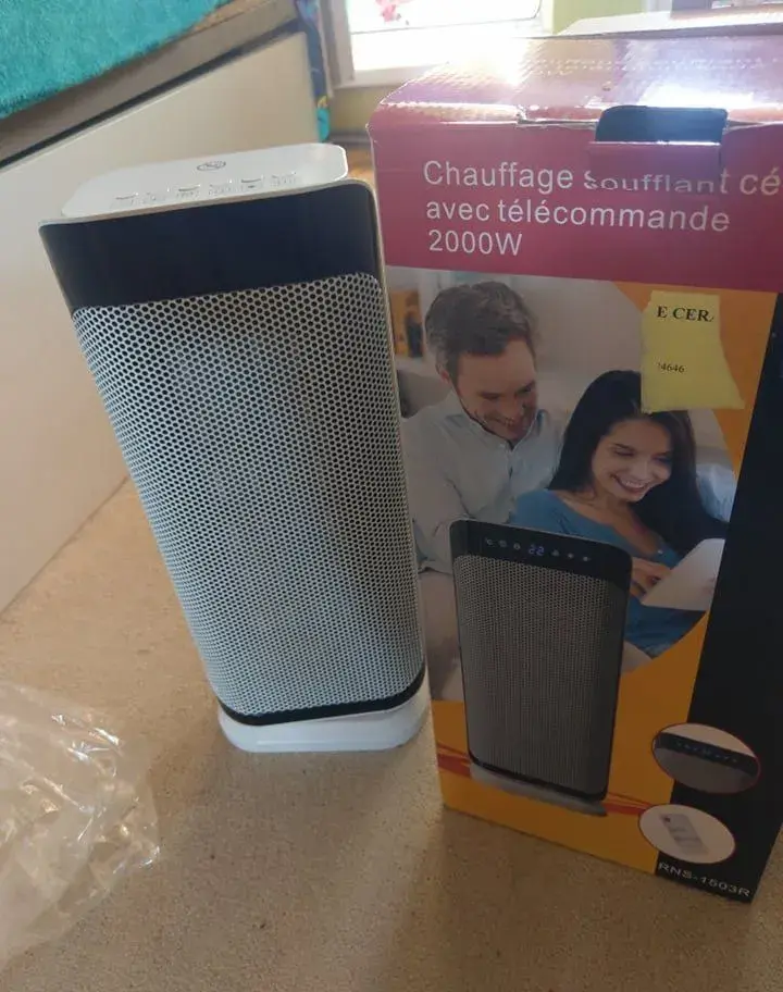 Elektrický topný ventilátor na dálkové ovládání 2000W