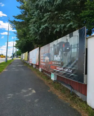 Pronájem reklamní plochy Plzeň, ulice Rokycanská, 35 m2