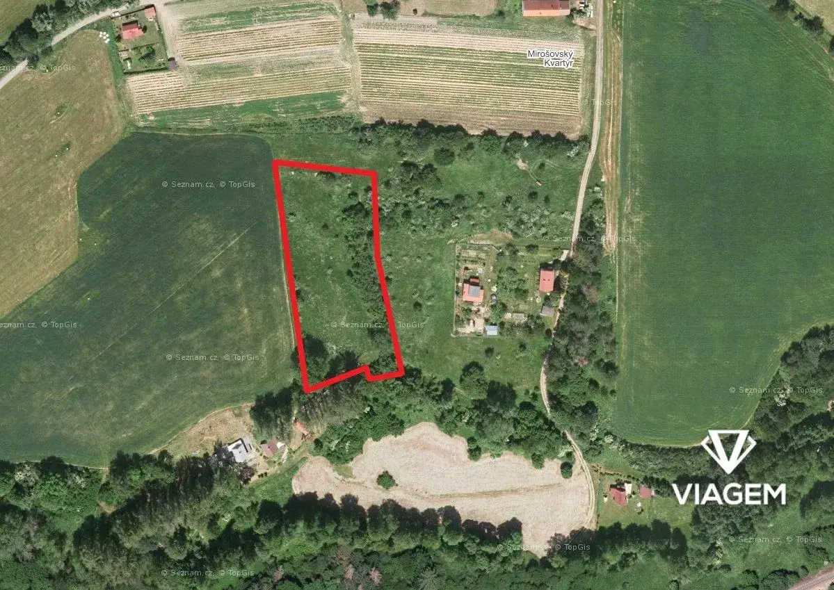 Zahrada 4 590 m², Podíl 63 % o výměře 2 869 m²