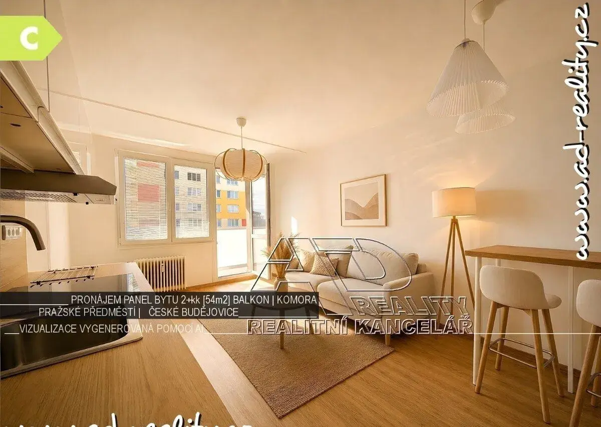 Pronájem zrekonstruovaného 2+kk [53m2] balkon, komora | Budi