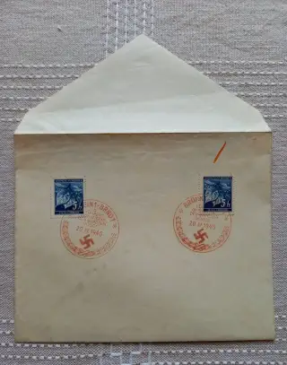 Obálka se známkami z roku 1940