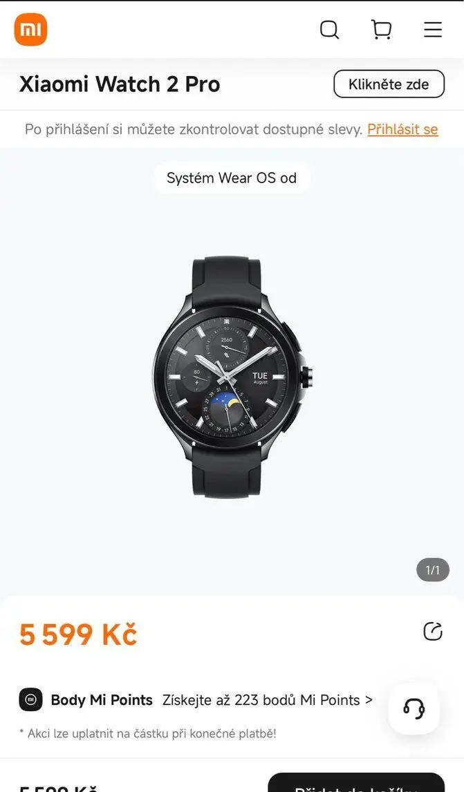 Xiaomi Watch 2 Pro – 3 500 Kč