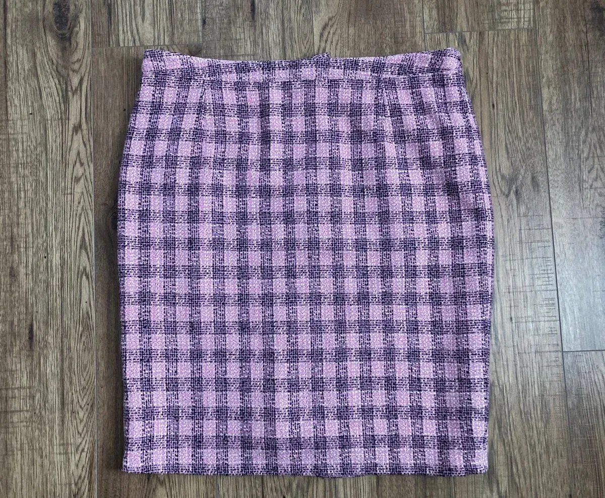 Růžovo-černá kostkovaná jarní sukně (vel. 42)