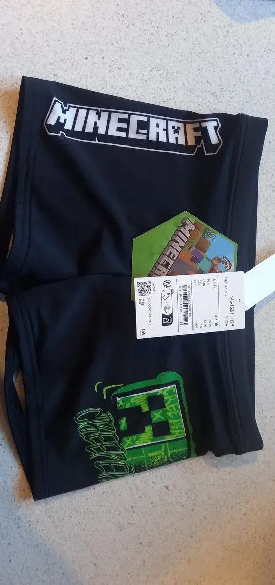 Dětské chlapecké plavky C&A s motivem minecraft vel. 146/152