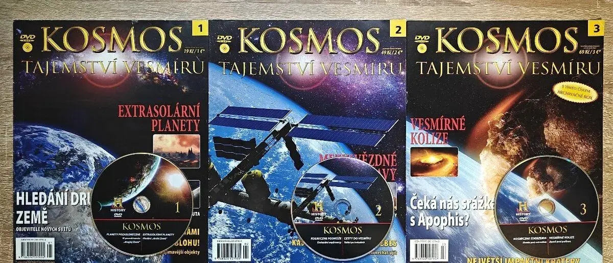 Časopisy Kosmos + DVD (1, 2, 3)