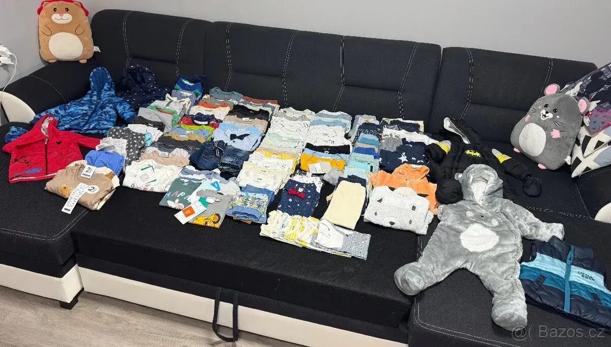 Mega set podzim. a zimního oblečení 126ks pro chlapce 74,80