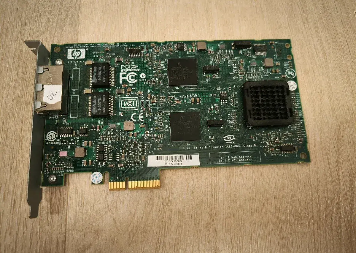 HP NC380T PCIE dual gigabit - záruka