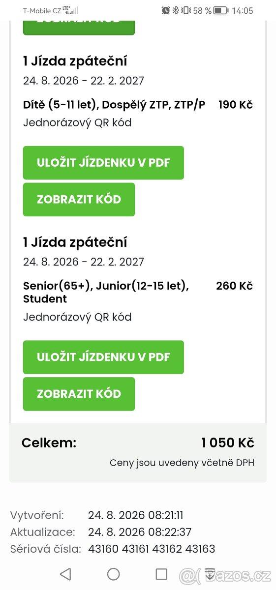 Jizdenky na Pustevny