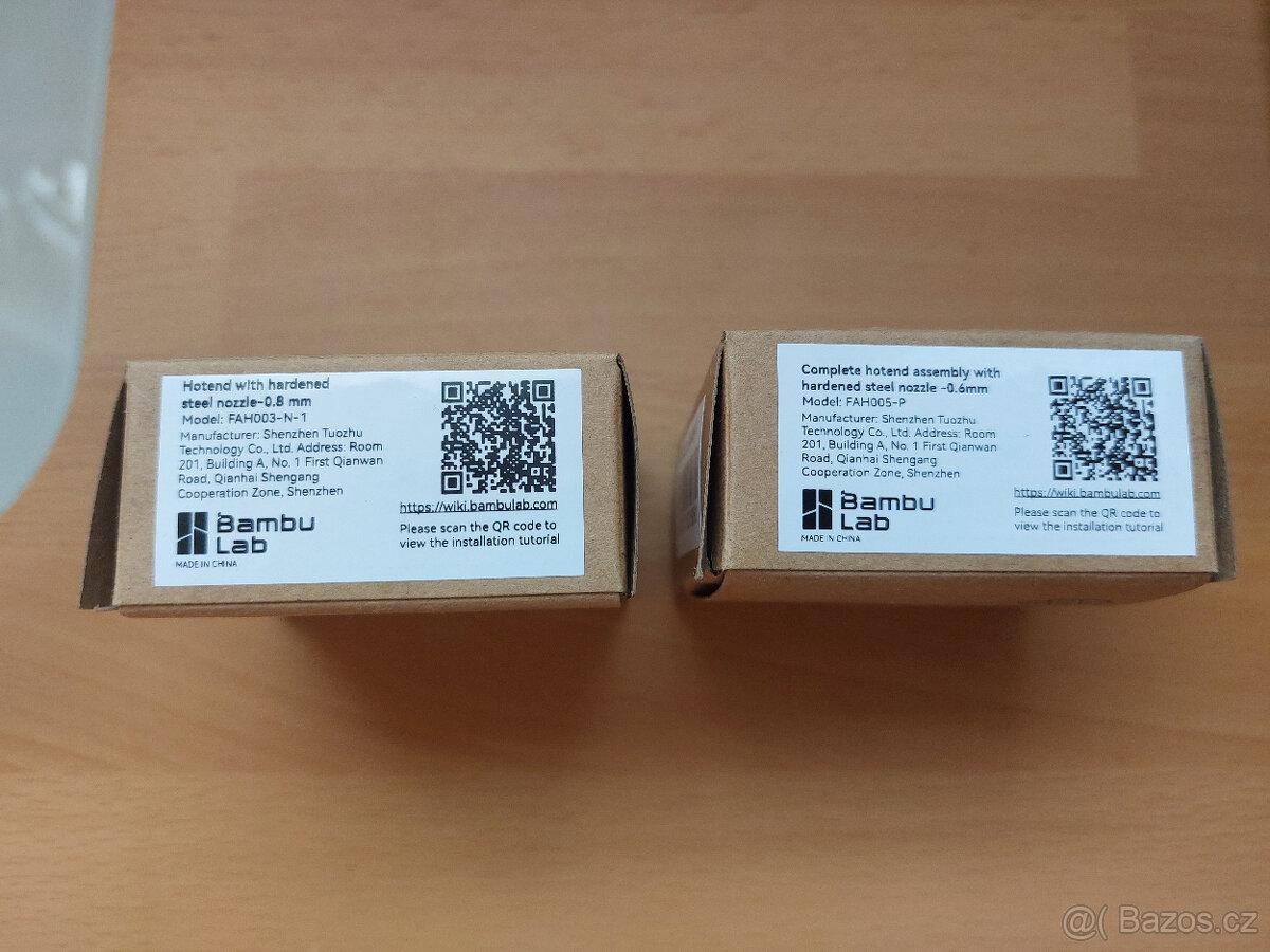 Bambu Lab P1 series hotend vč. tryska, tvrzená ocel
