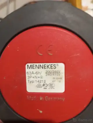 Průmyslový CEE konektor Mennekes 63A IP67 (Typ 14212) - NOVÝ