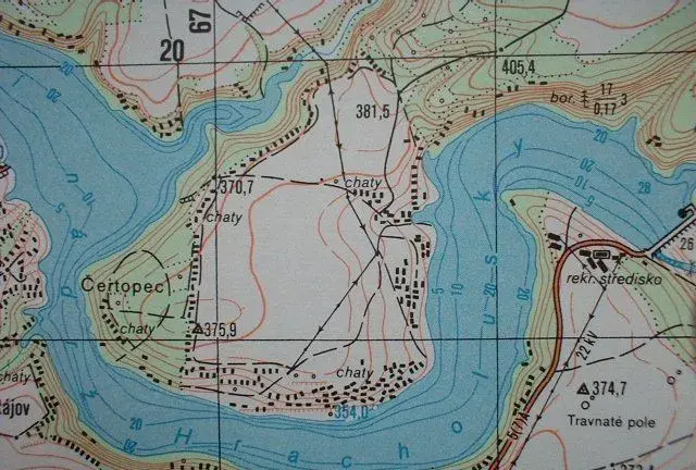 Vojenská profesionální tajná mapa ČSLA Bedněves 1:25