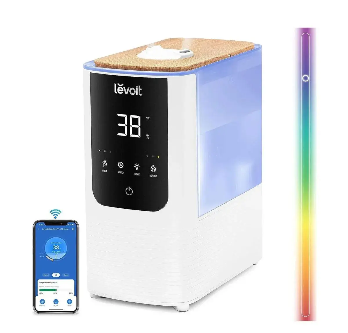 Levoit OasisMist 450S Smart - chytrý zvlhčovač vzduchu