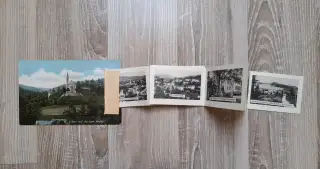 Stará pohlednice s leporelem Jánské Lázně