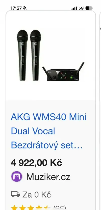 AKG WMS40 Mini Dual Vocal Bezdrátový set
