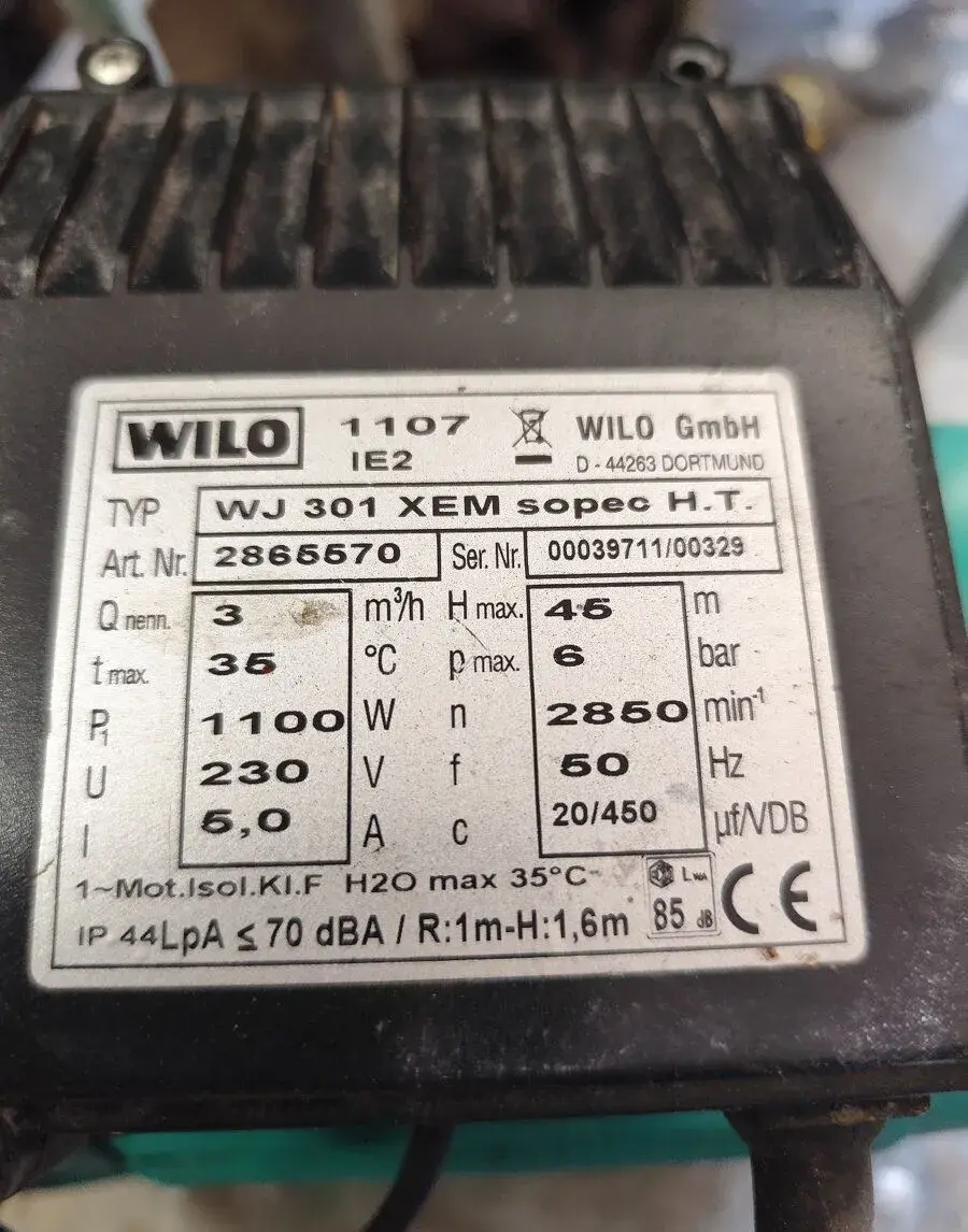 čerpadlo na vodu WILO WJ 301