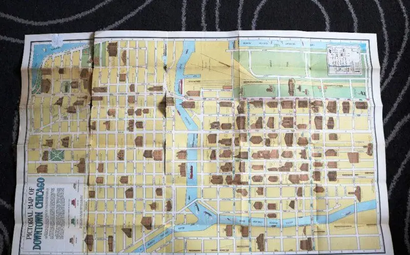 obrázková mapa Chicaga - 1925