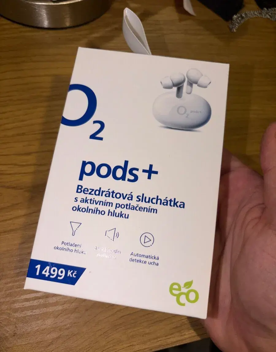 Bezdrátová sluchátka O2 pods+ Mark II. s ANC