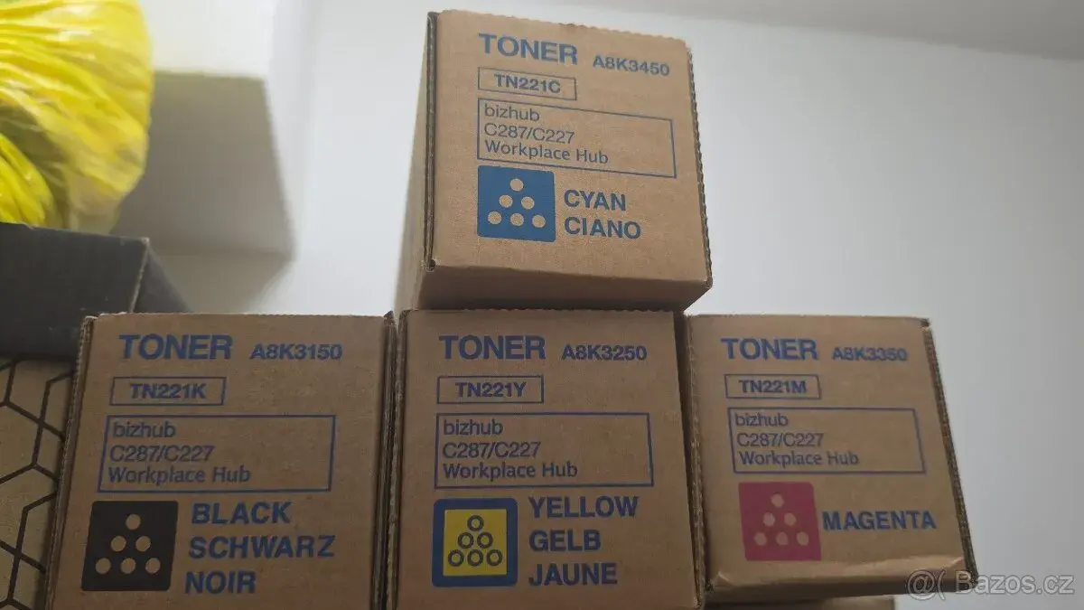 Tonery Konica minolta TN221B,TN221M,TN221C,TN221Y