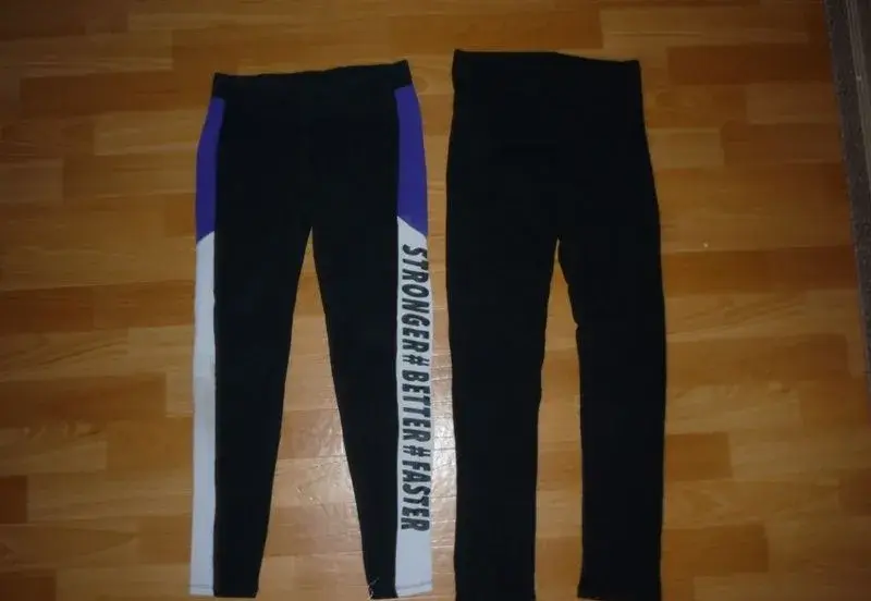 2x černé sportovní legíny H&M, Tally Wejl vel 146
