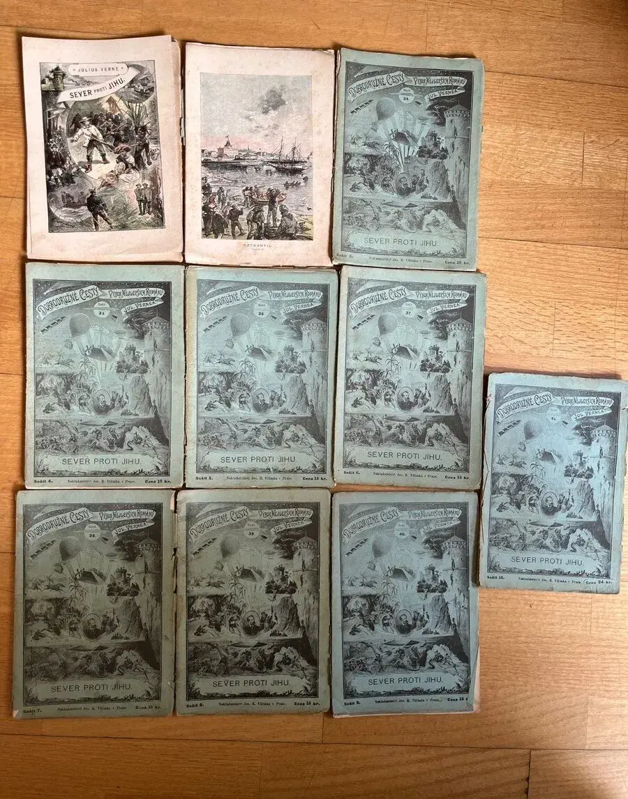 Verne: Sever p. Jihu, Vilímek 1894, sešity 32-41