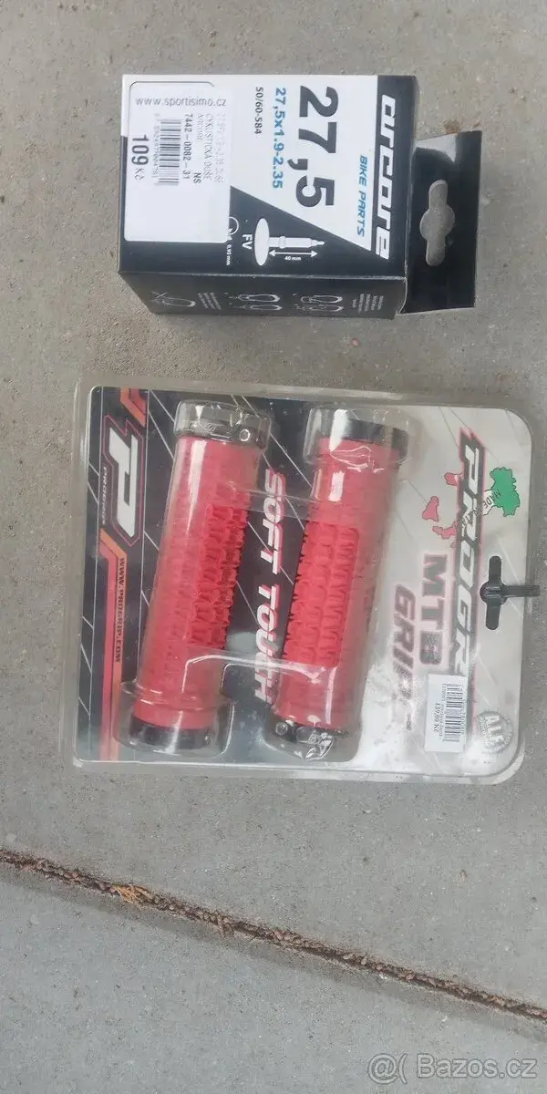 Gripy a duše 27,5"+šlapky.