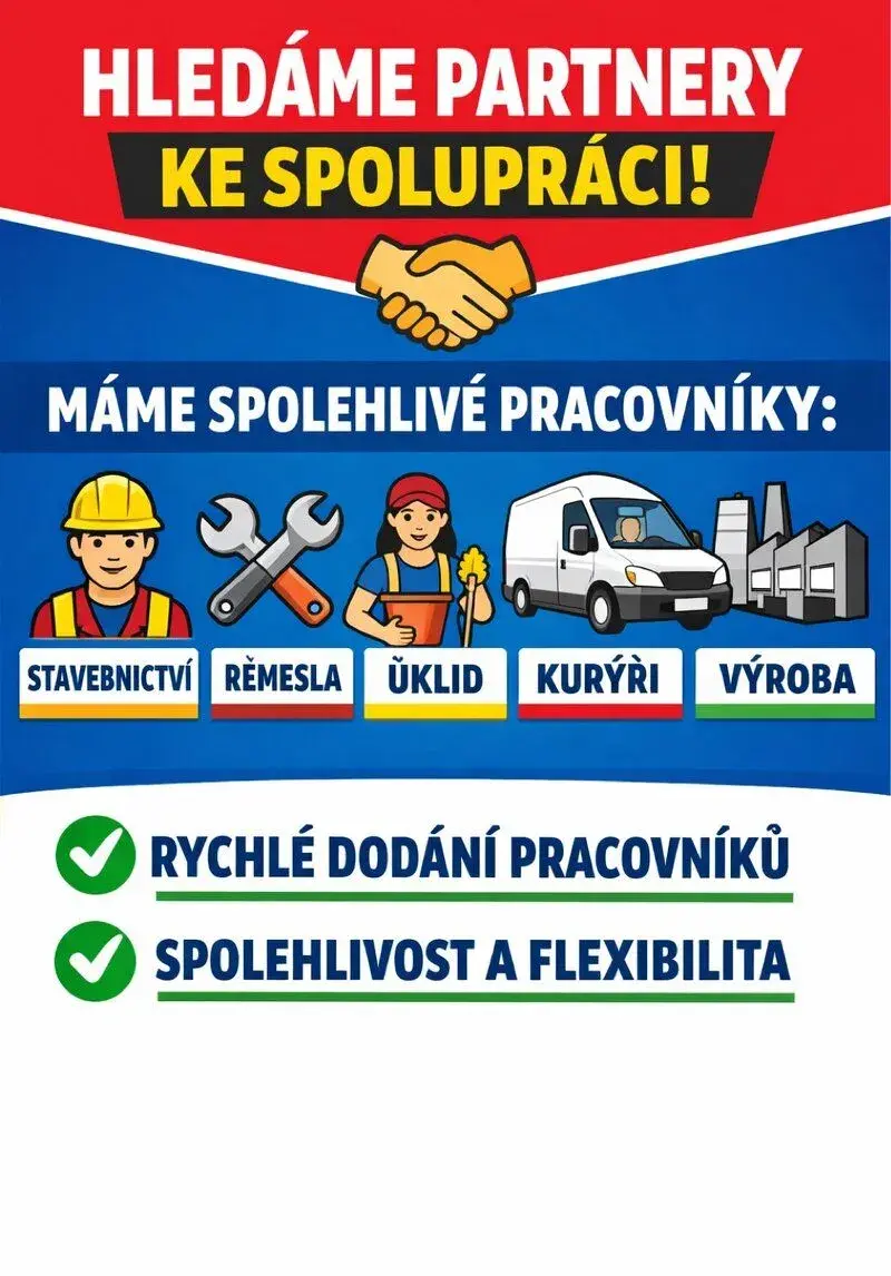 Spolehliví pracovníci pro úklid, sklady, výrobu