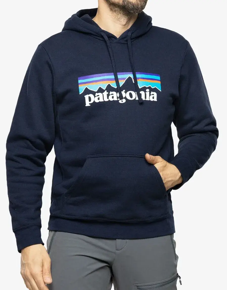 PATAGONIA STYLOVÁ KRÁSNÁ NAVY PÁNSKÁ BAVLNĚNÁ MIKINA L(L-XL