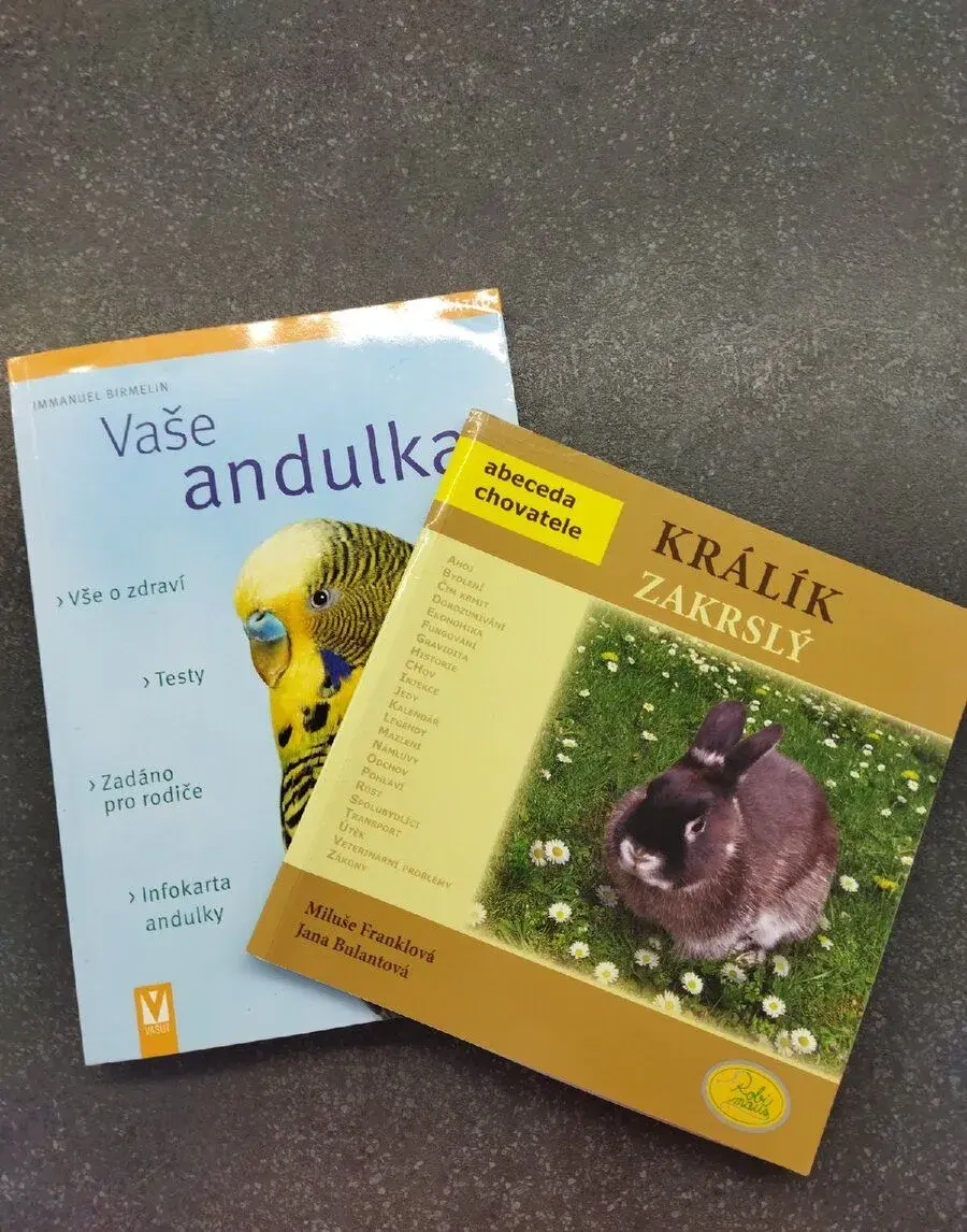 Knížky andulka, zakrslý králík