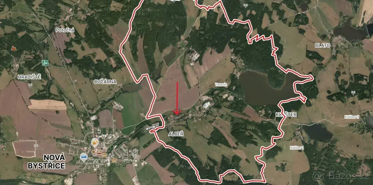 Prodej stavebního pozemku v obci Albeř u Nové Bystřice