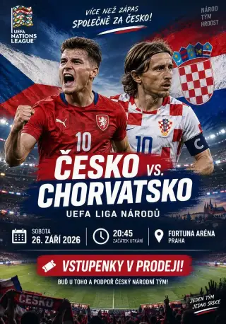Vstupenka Česko - Chorvatsko, UEFA Liga národů 25.9.2026