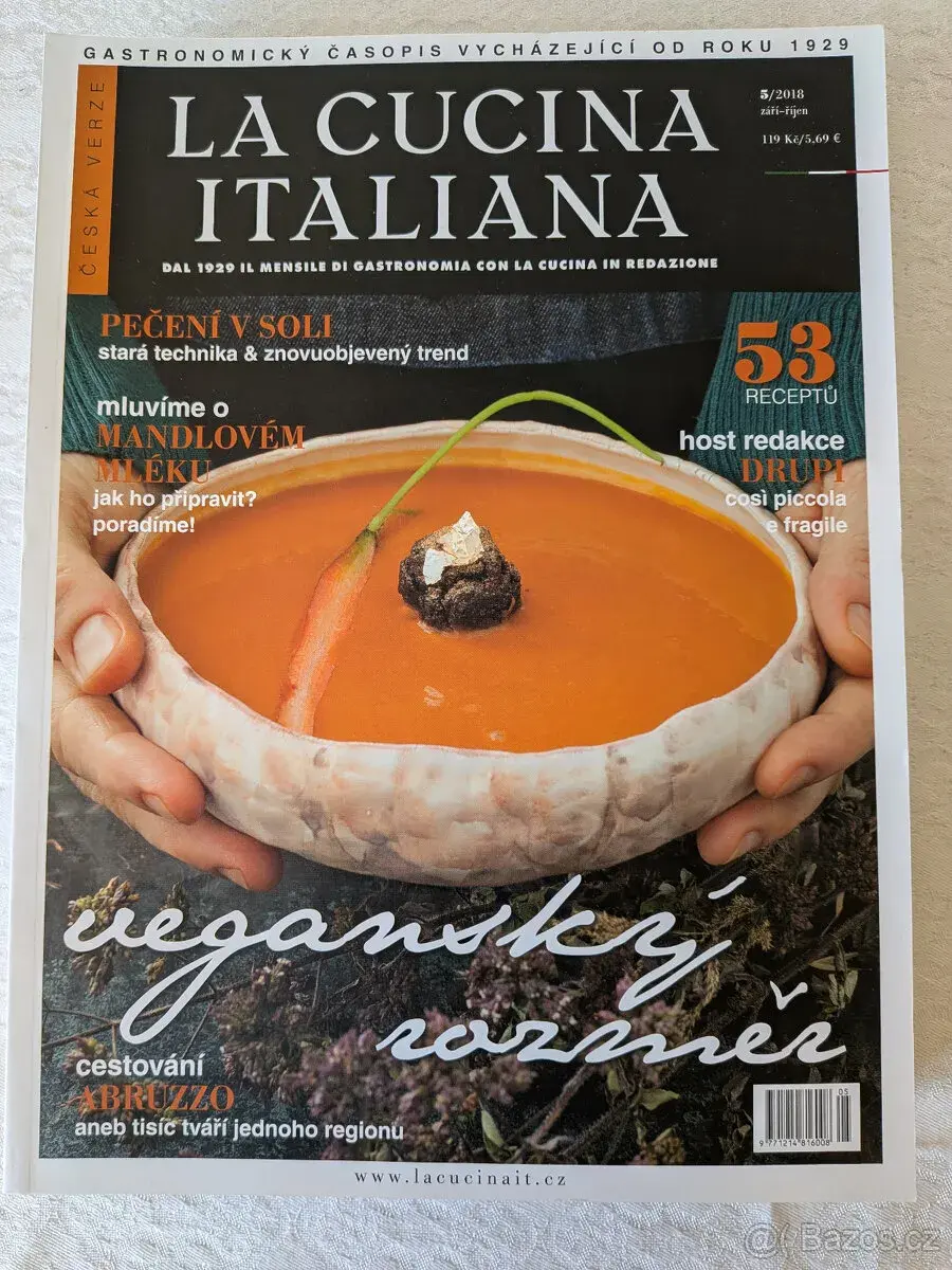 gastro časopis La Cucina Italiana, česká verze, 8 ks
