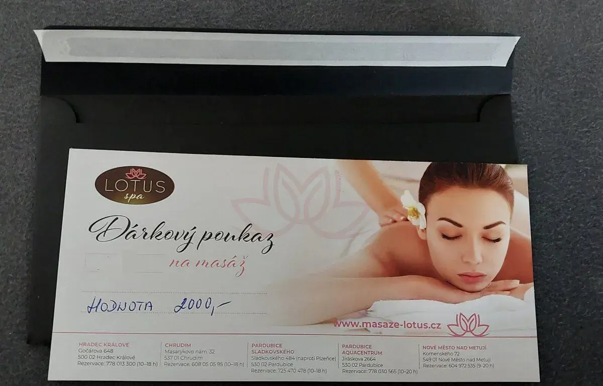 Poukaz na masáže Lotus