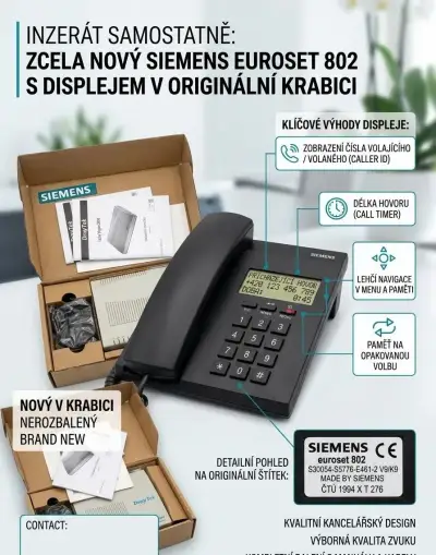 Nový telefon Siemens Euroset 802 s displejem