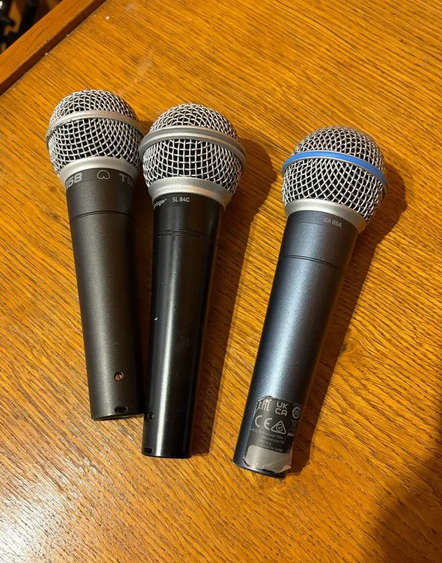 Mikrofony 3 ks Behringer BA 85A, SL 84C, Superlux TM58