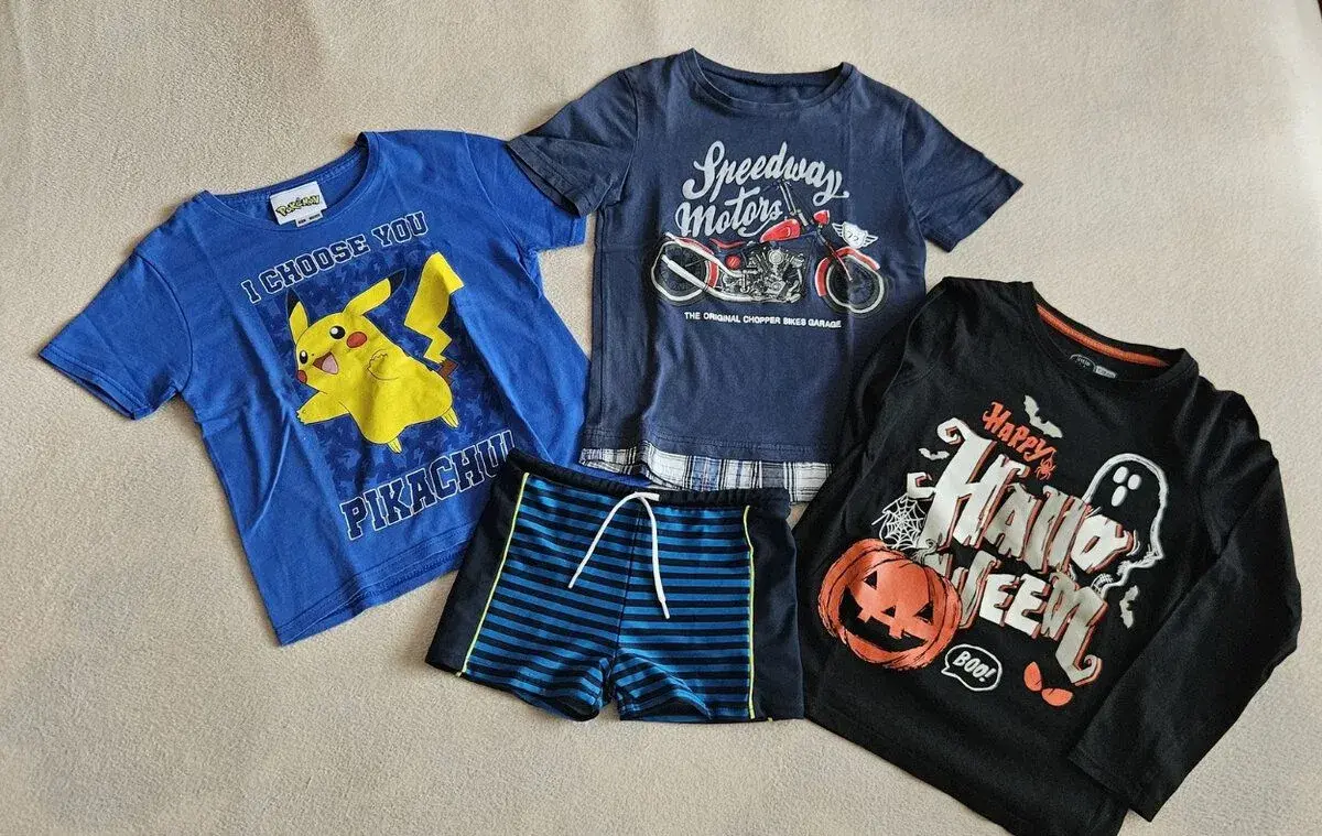 Chlapecké trička Pokemon, Halloween a plavky, vel.116/128