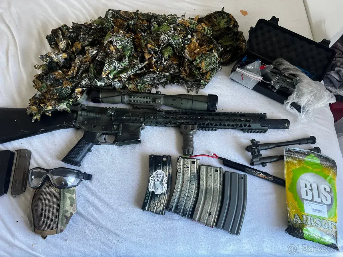 Airsoft puška m4 předělaná na AR-15