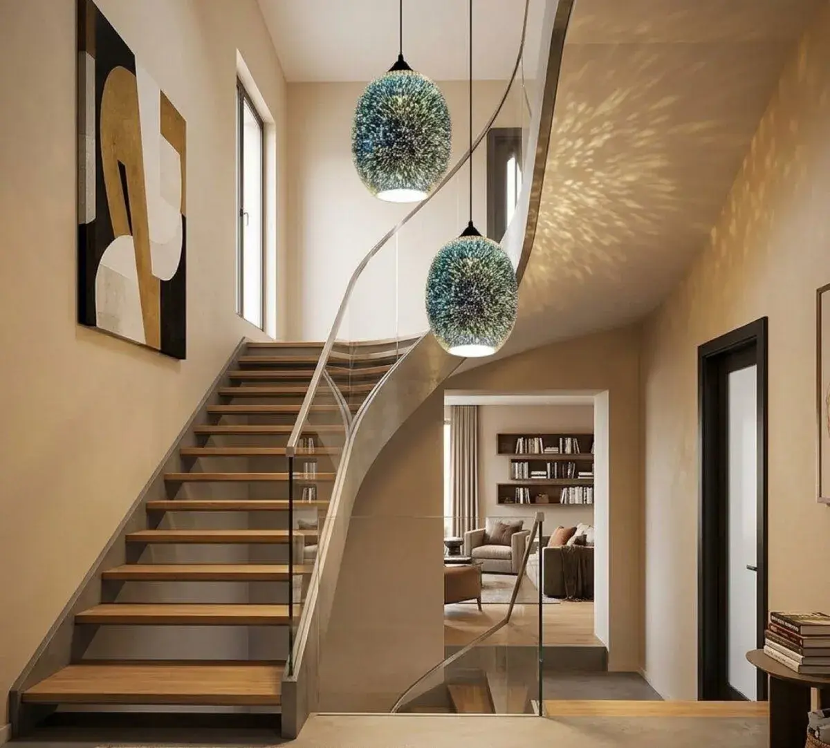 3D stropní moderní severská lampa