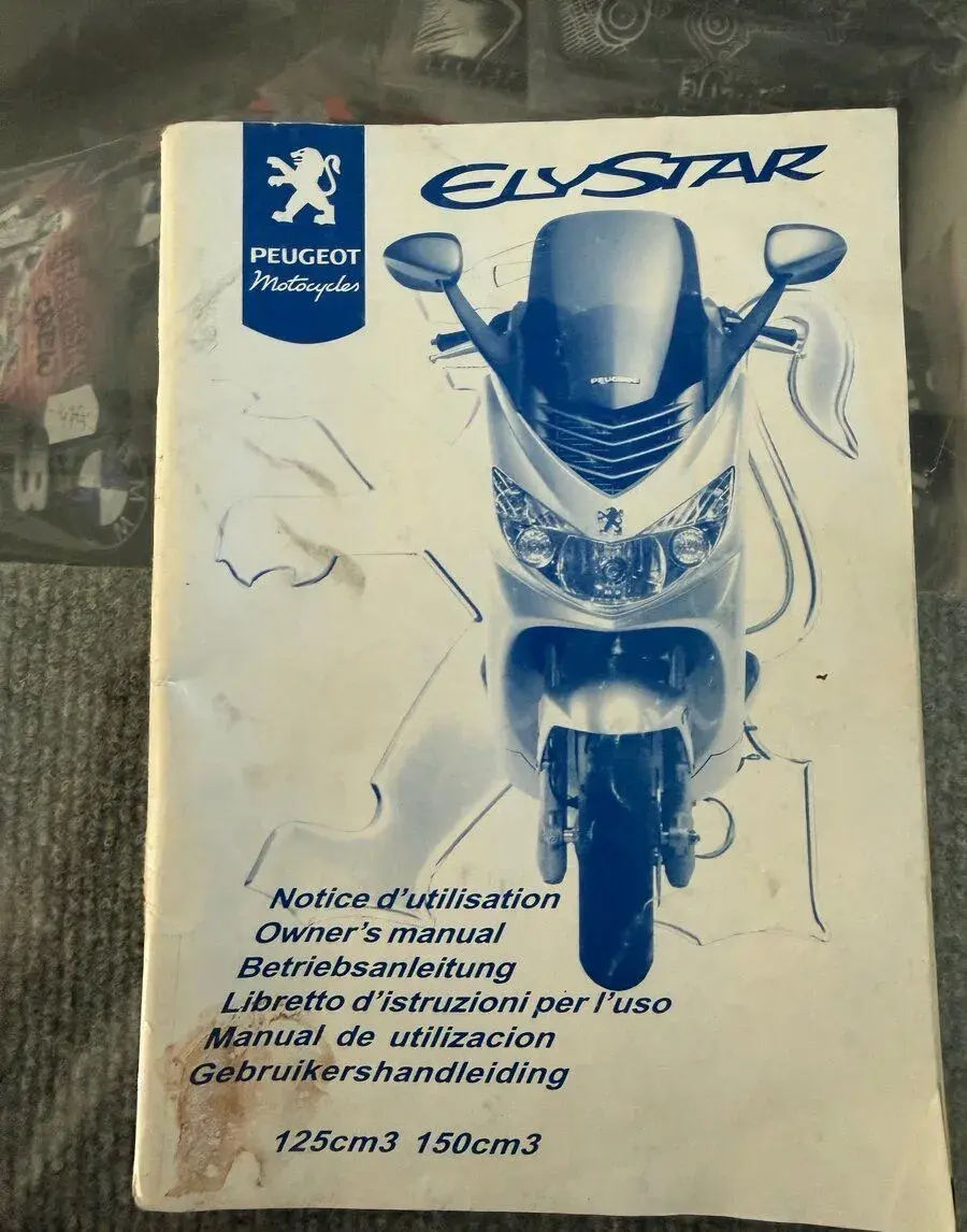 Peugeot elystar 125ccm a 150ccm manuál