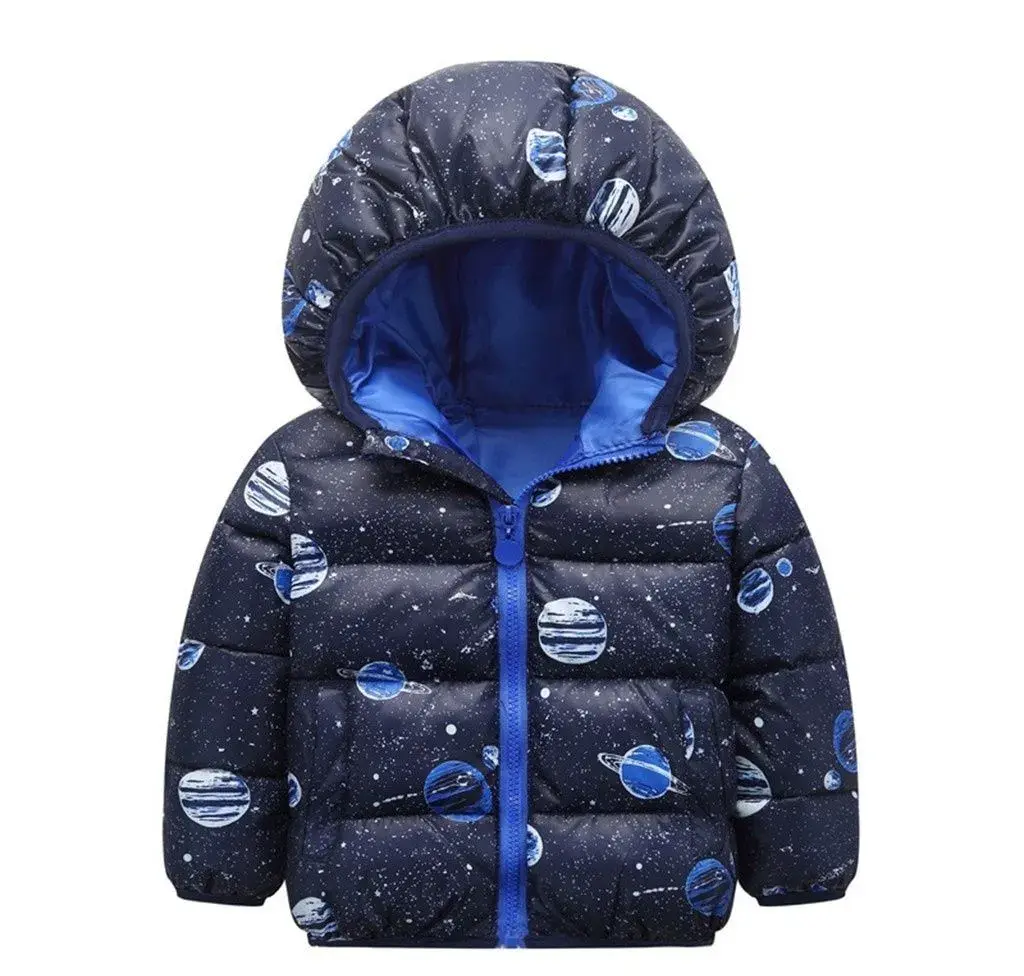Nová dětská přechodná bunda Vesmír, vel.104/110
