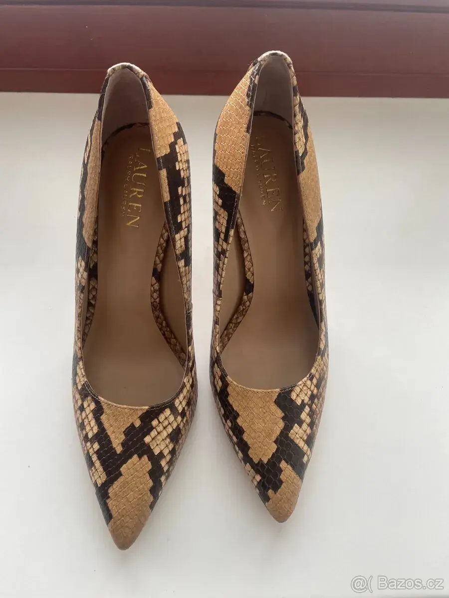 Lodičky Lauren Ralph Lauren s hadím vzorem EU 37,5-38