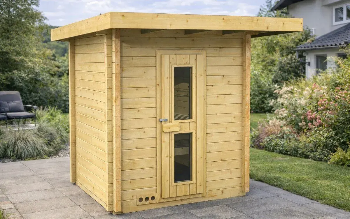 Sauna Tundra Log 2 - samostatná/pultová střecha