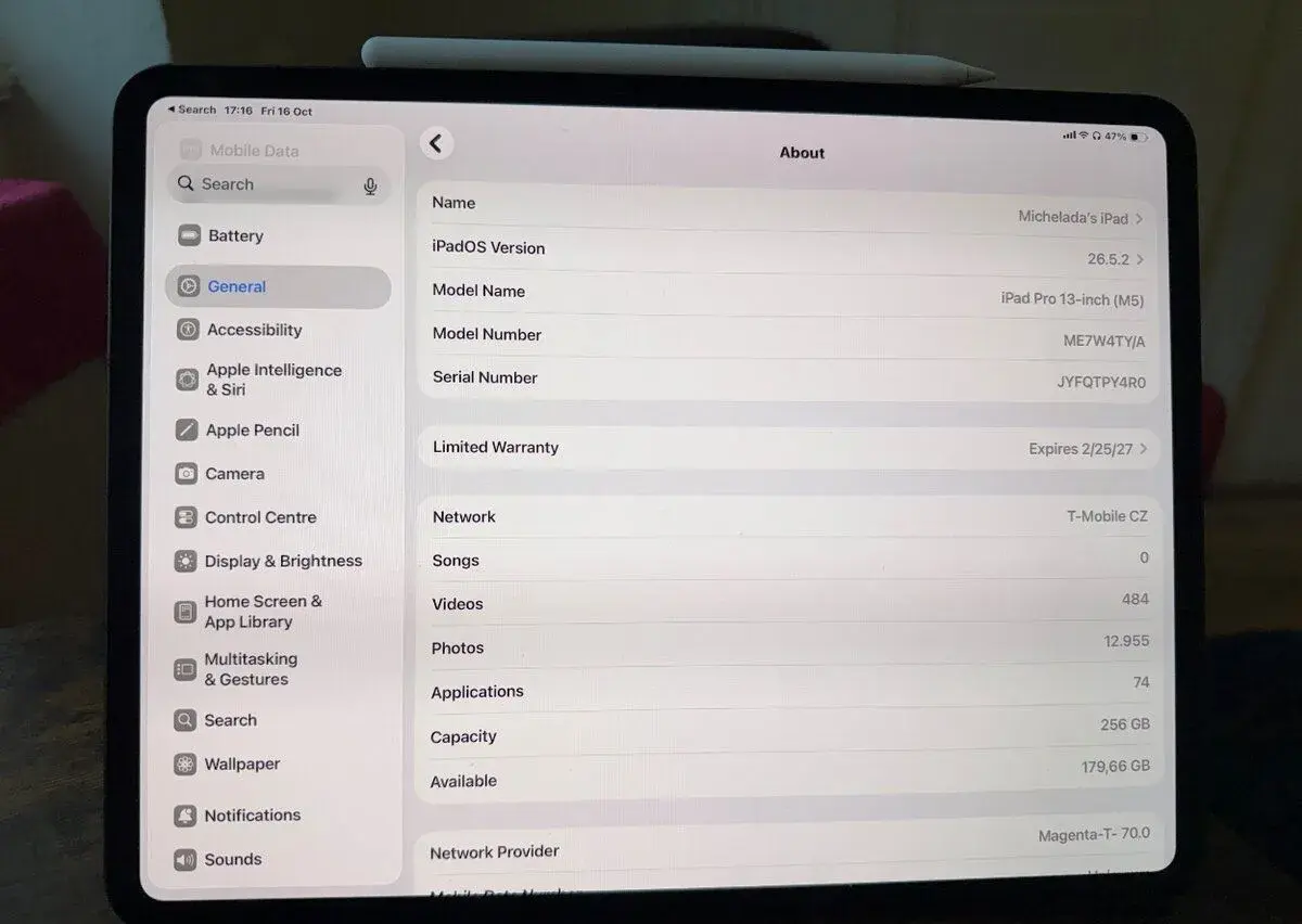 Apple iPad Pro 13 Cellular Space Black 256GB jako novy