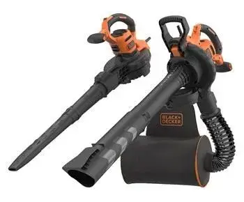 BLACK+DECKER Elektrický zahradní vysavač/fukar/drtič 3v1 300