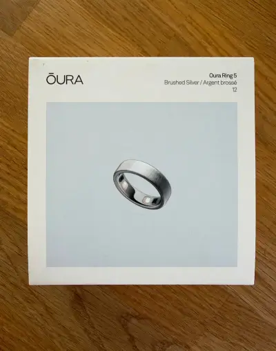 Oura Ring 5 - velikost 12 - brushed silver